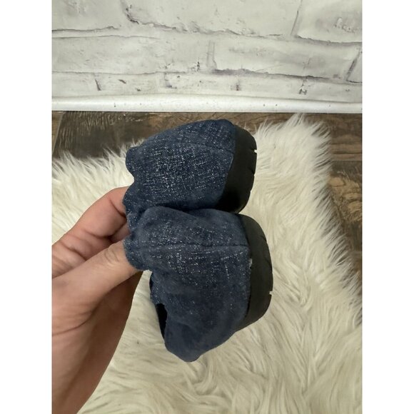 Abeo Women’s Tammy Navy Textured Denim Ballet Flats Comfort Shoe Size 8.5N - Picture 3 of 8